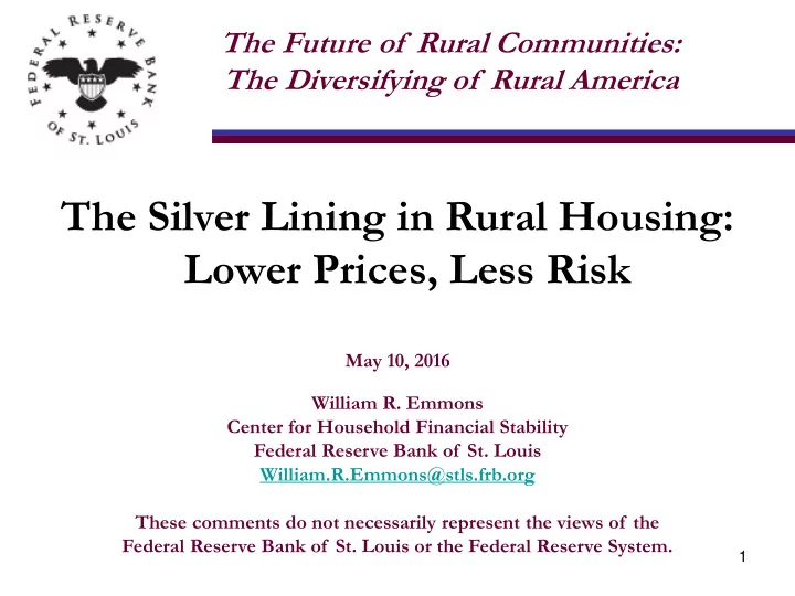 the silver lining in rural housing lower prices less risk