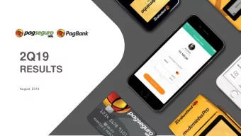 2Q19  RESULTS  August, 2019  DISCLAIMER  Non-GAAP Financial Measures This presentation, prepared by