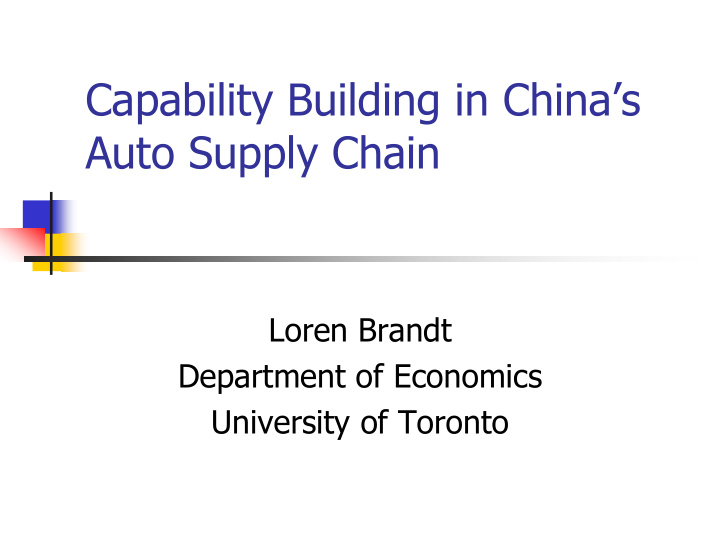 capability building in china s auto supply chain