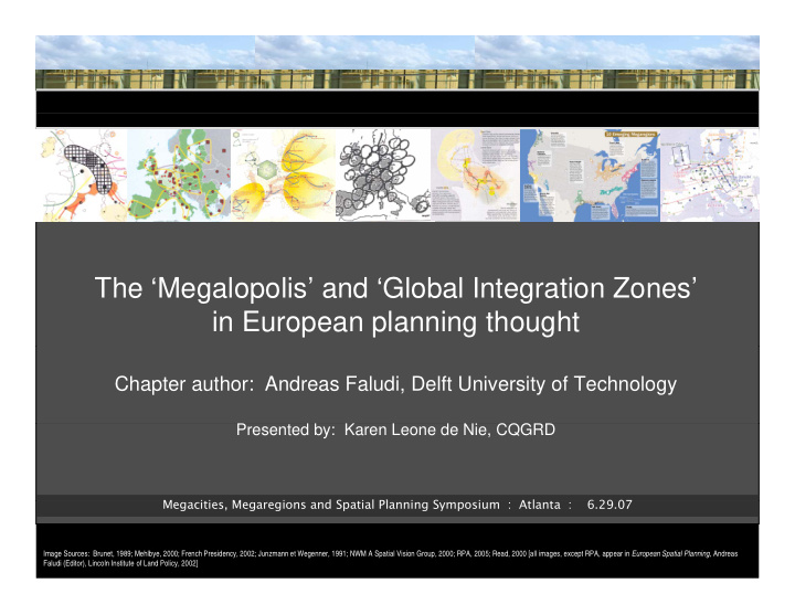 the megalopolis and global integration zones in european