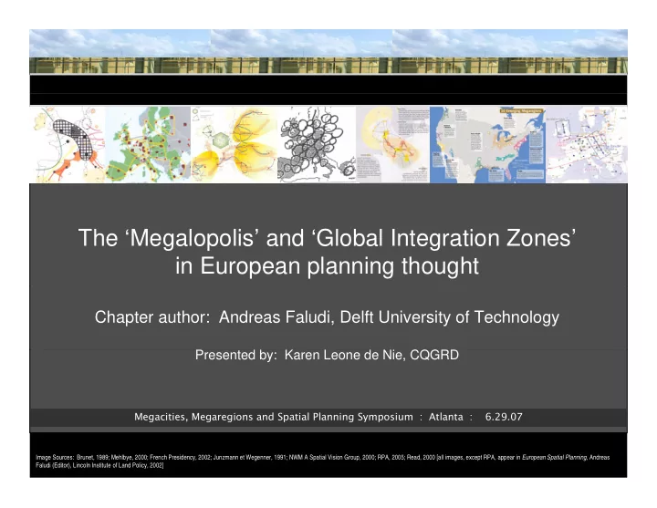 the megalopolis and global integration zones in european