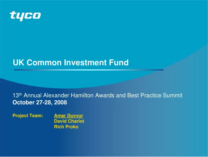 uk common investment fund
