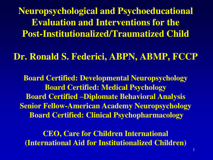 neuropsychological and psychoeducational