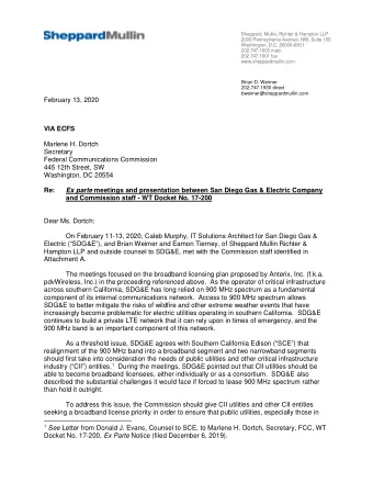 Sheppard, Mullin, Richter &amp; Hampton LLP  2099 Pennsylvania Avenue, NW, Suite 100  Washington,