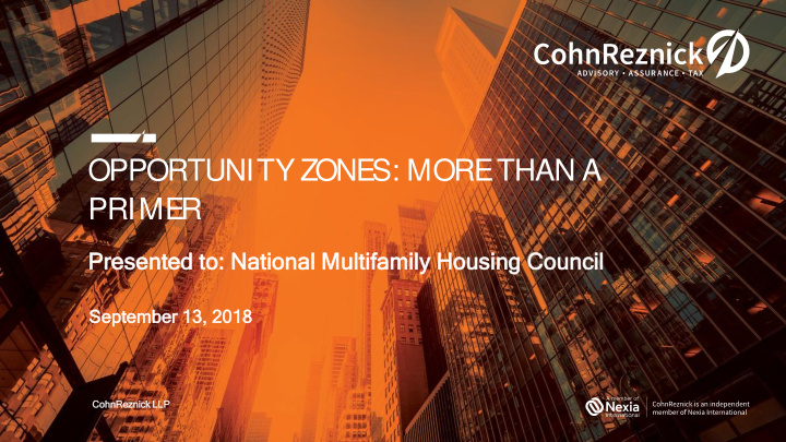 opportunity zones more than a primer