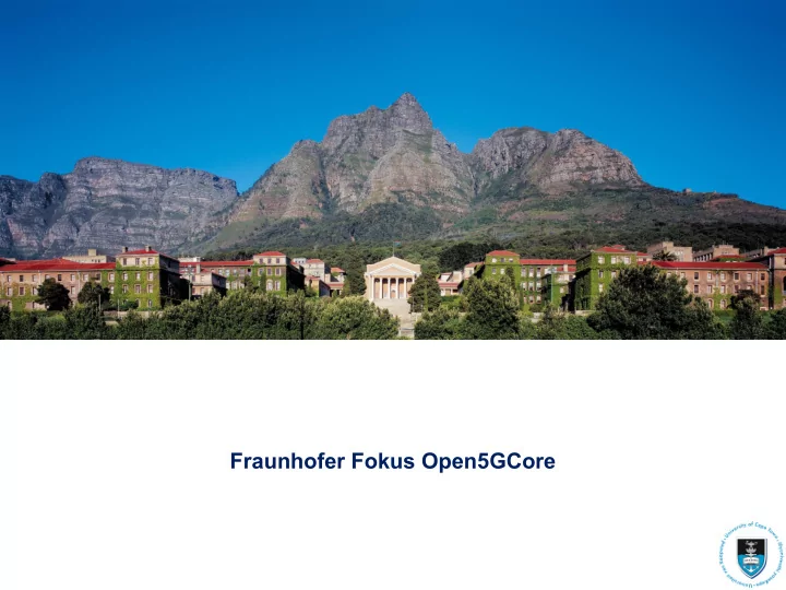fraunhofer fokus open5gcore testbed initiatives