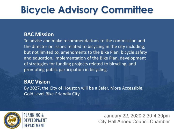 bicycle advisory committee