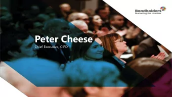 Peter Cheese  Title here  Title here  Chief Executive, CIPD  April 2015 The future of work