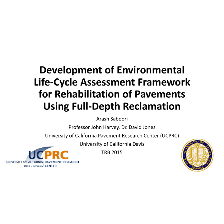 development of environmental life cycle assessment
