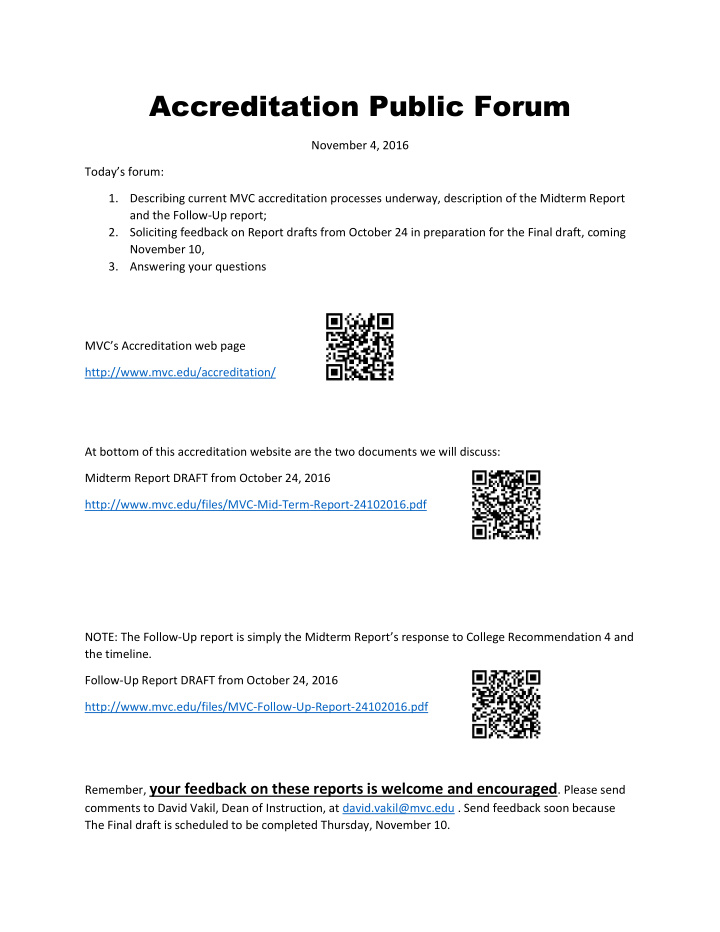 accreditation public forum