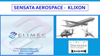 SENSATA AEROSPACE - KLIXON E-Mail: gregory@elimec.co.il Website: http://www.elimec.co.il/  Elimec's
