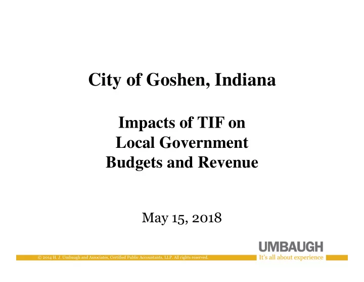 city of goshen indiana