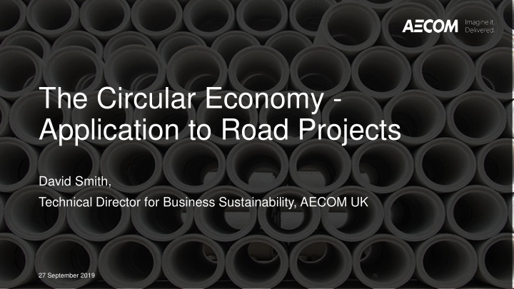 the circular economy application to road projects