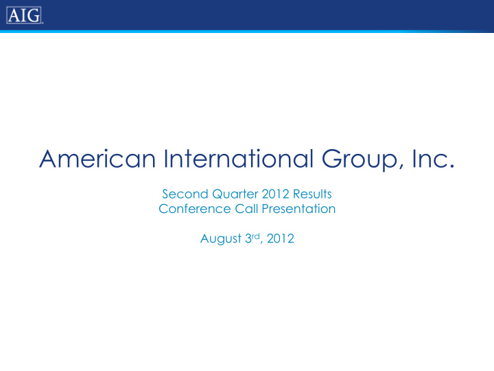 american international group inc