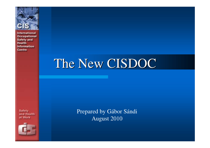 the new cisdoc the new cisdoc