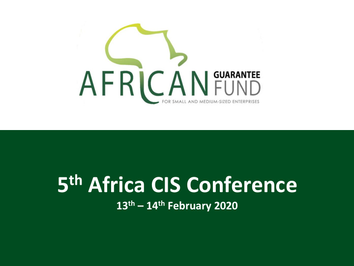 5 th africa cis conference
