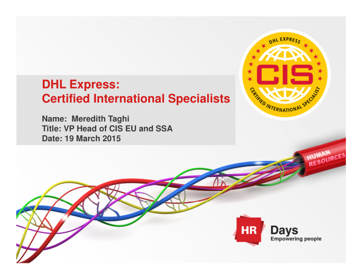dhl express certified international specialists