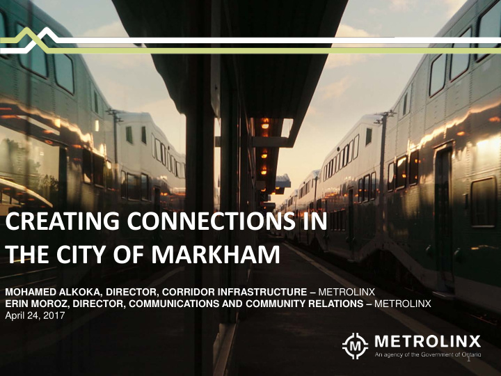 creating connections in the city of markham