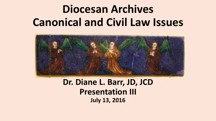 canonical and civil law issues