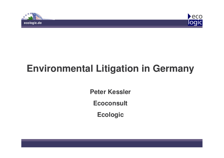 environmental litigation in germany