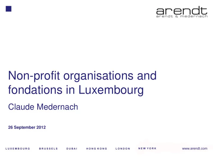 non profit organisations and