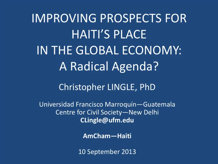 improving prospects for