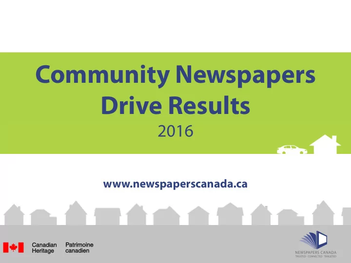 community newspapers drive results