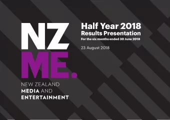 DISCLAIMER  The information in this presentation is of a general nature and does not constitute