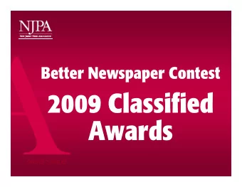 2009 Classified  Awards  Awards Banquet  Better Newspaper Contest 2009  C1: Best Automotive