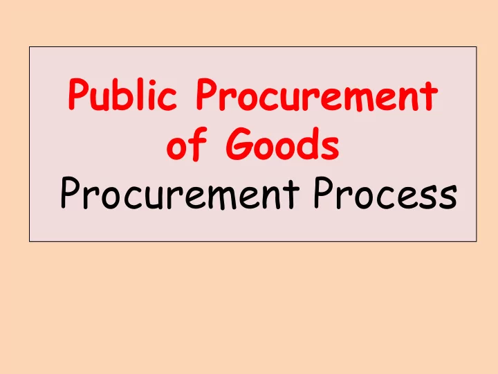 of goods