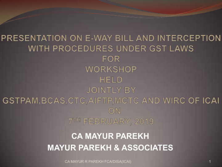 ca mayur parekh mayur parekh associates