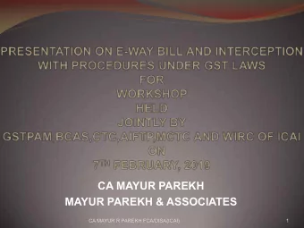 CA MAYUR PAREKH  MAYUR PAREKH &amp; ASSOCIATES  CA MAYUR R PAREKH FCA/DISA(ICAI)  1  ELECTRONIC WAY