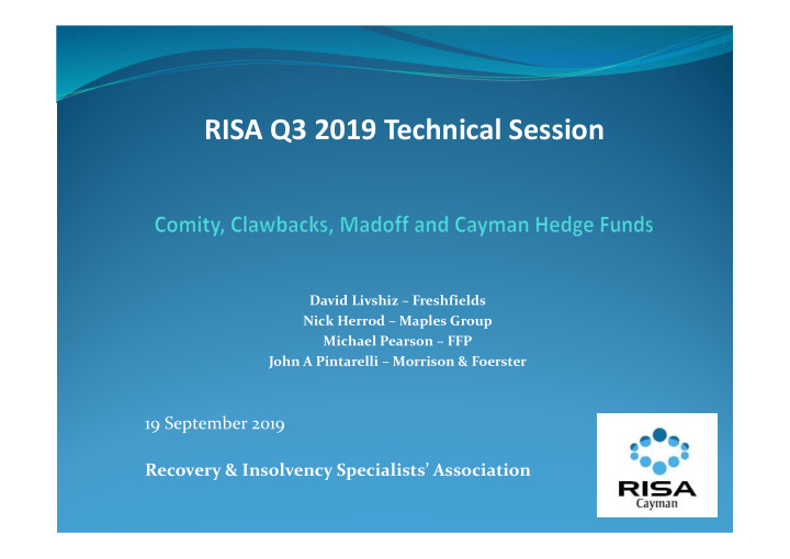risa q3 2019 technical session