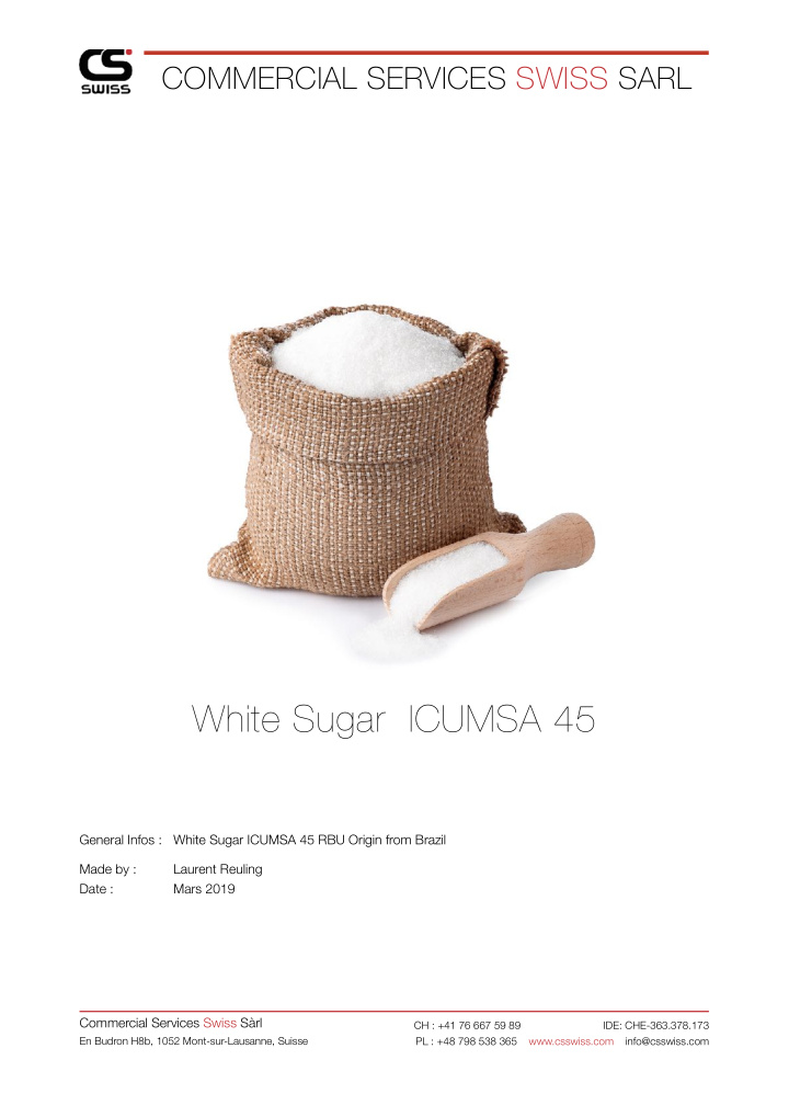 white sugar icumsa 45