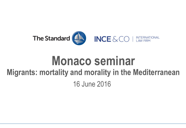 monaco seminar