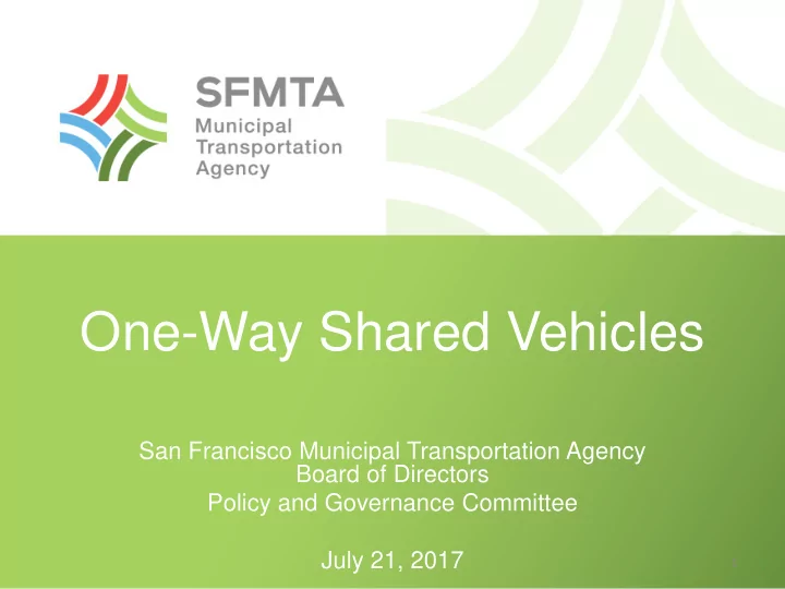 one way shared vehicles