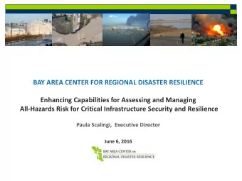June 6, 2016  BACRDRs Ongoing Work with Stakeholders to Build a  Resilient Bay Area,