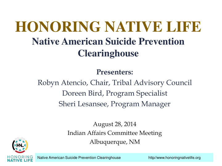 honoring native life