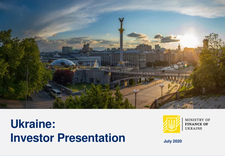 ukraine investor presentation