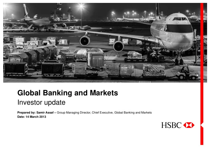 global banking and markets