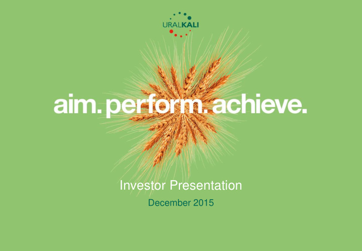 investor presentation