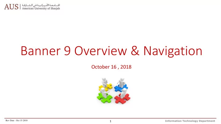 banner 9 overview navigation
