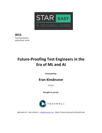 Future-Proofing  Test  Engineers  in  the    Era  of  ML  and  AI