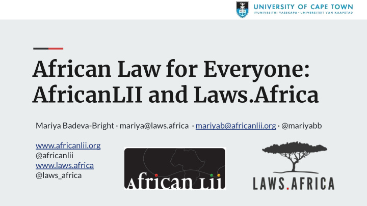 african law for everyone africanlii and laws africa