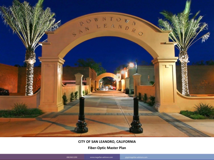 city of san leandro california fiber optic master plan