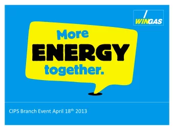 CIPS Branch Event April 18 th 2013  About Me  Just a few words  WINGAS UK Limited  2  Disclaimer