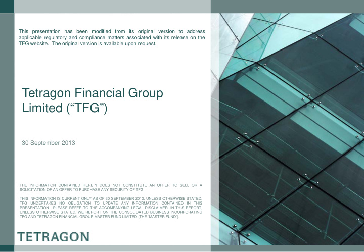 tetragon financial group limited tfg