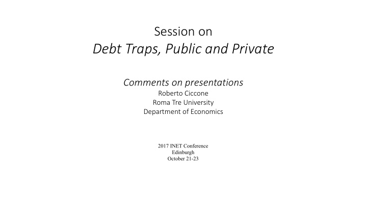 debt traps public and private