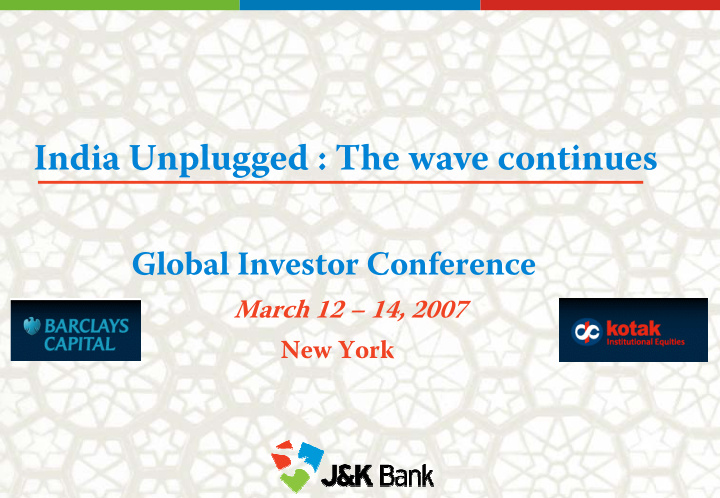 india unplugged the wave continues