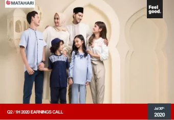 2020  1  TABLE OF CONTENT  Q2 / 1H 2020 Performance Updates  Key Financial Highlights  4